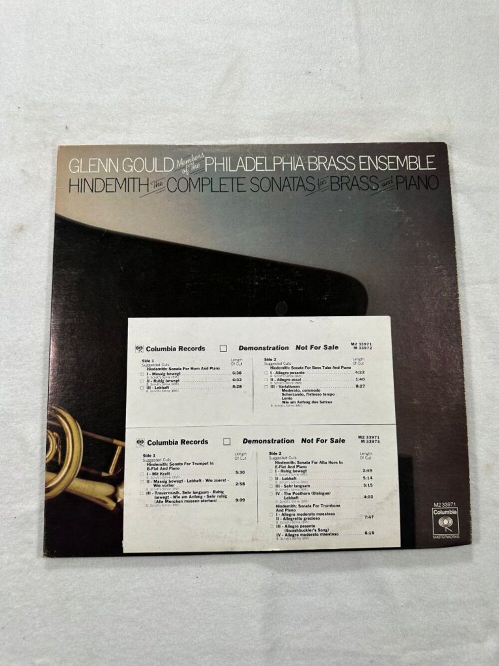 Glenn Gould Hindemith Complete Sonatas Brass & Piano Columbia 1976 Stereo